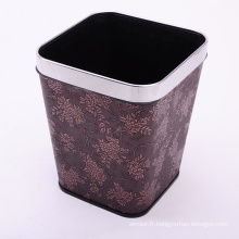 Cuir Couvert Carré Ouvert Top Dustbin